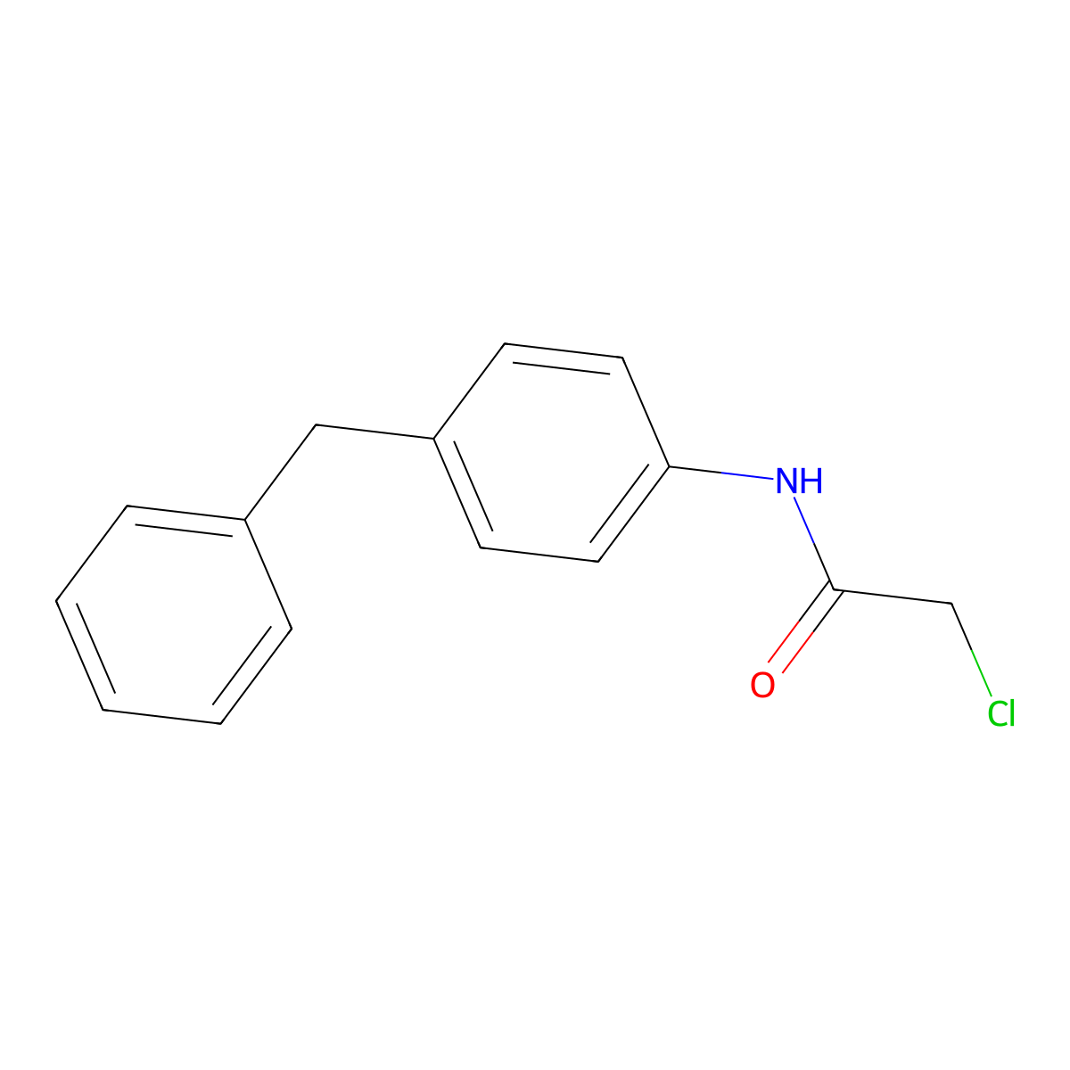 N-(4-Benzylphenyl)-2-chloroacetamide molecular structure, CAS 1809434-61-4