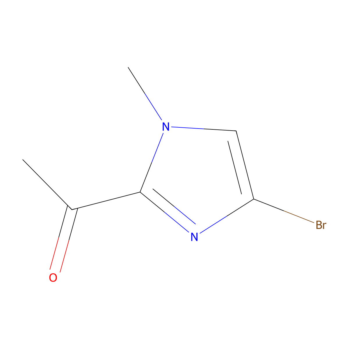 1-(4-Bromo-1-methyl-1H-imidazol-2-yl)-1-ethanone molecular structure, CAS 1809445-55-3