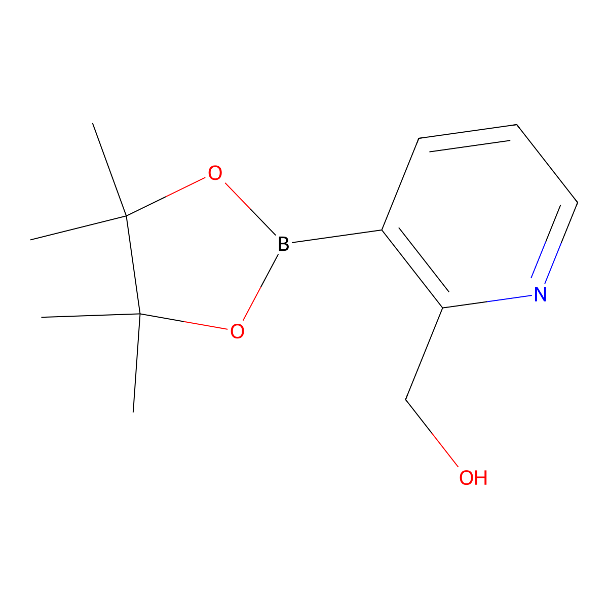 [3-(Tetramethyl-1,3,2-dioxaborolan-2-yl)pyridin-2-yl]methanol molecular structure, CAS 1809447-76-4