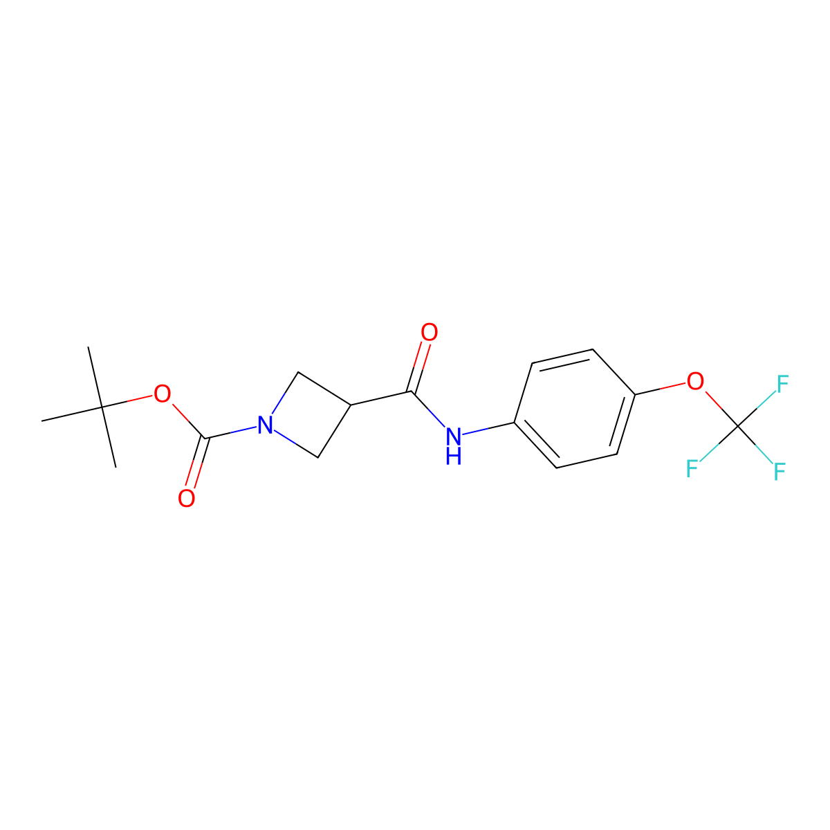 Tert-butyl 3-((4-(trifluoromethoxy)phenyl)carbamoyl)azetidine-1-carboxylate molecular structure, CAS 1809489-64-2