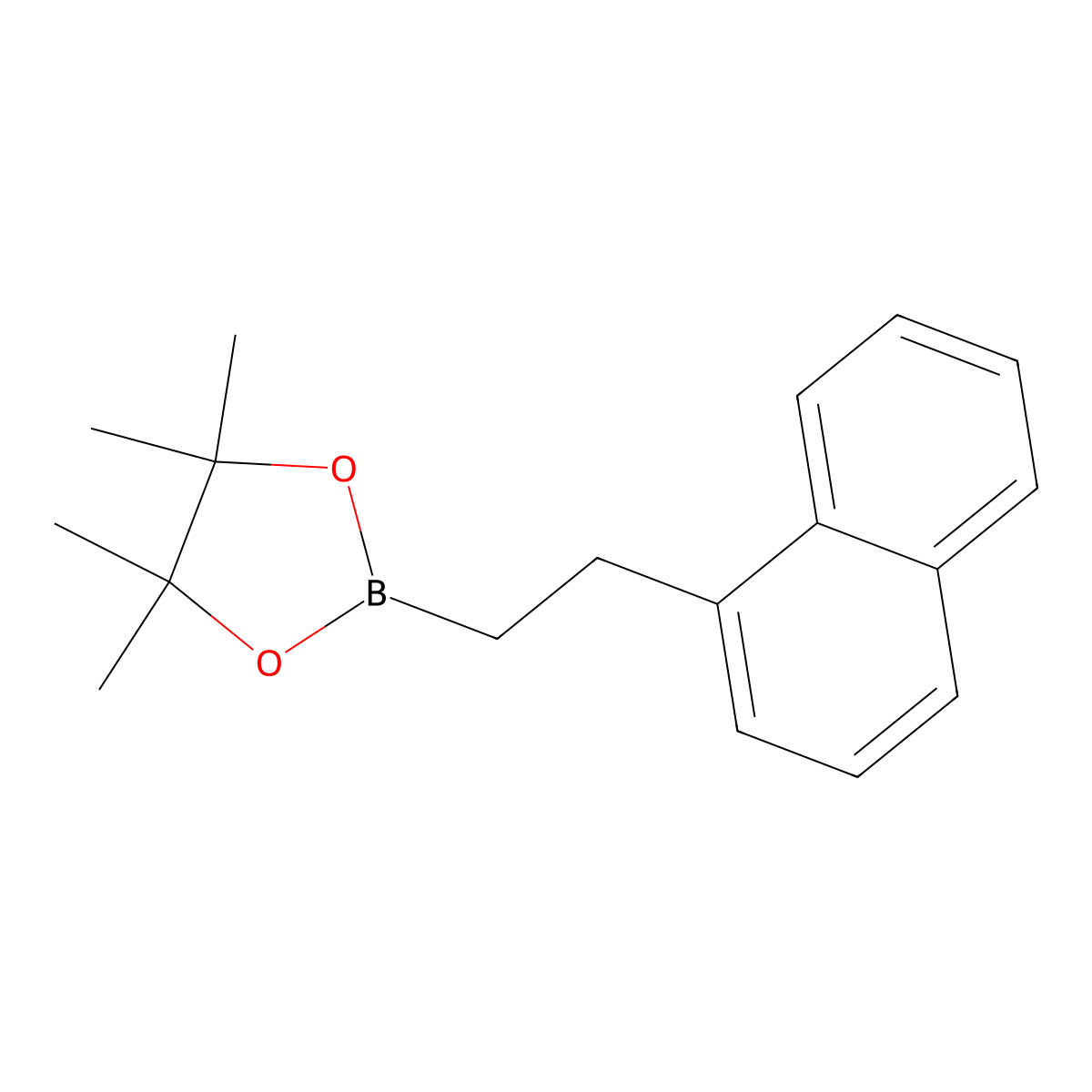 4,4,5,5-Tetramethyl-2-[2-(naphthalen-1-yl)ethyl]-1,3,2-dioxaborolane molecular structure, CAS 1809510-84-6