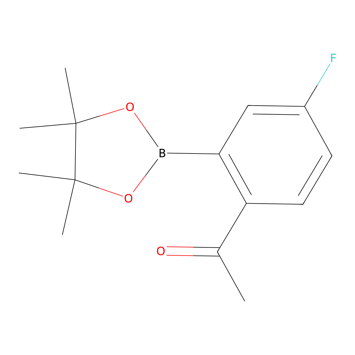 1-(4-Fluoro-2-(4,4,5,5-tetramethyl-1,3,2-dioxaborolan-2-YL)phenyl)ethanone molecular structure, CAS 1809548-73-9
