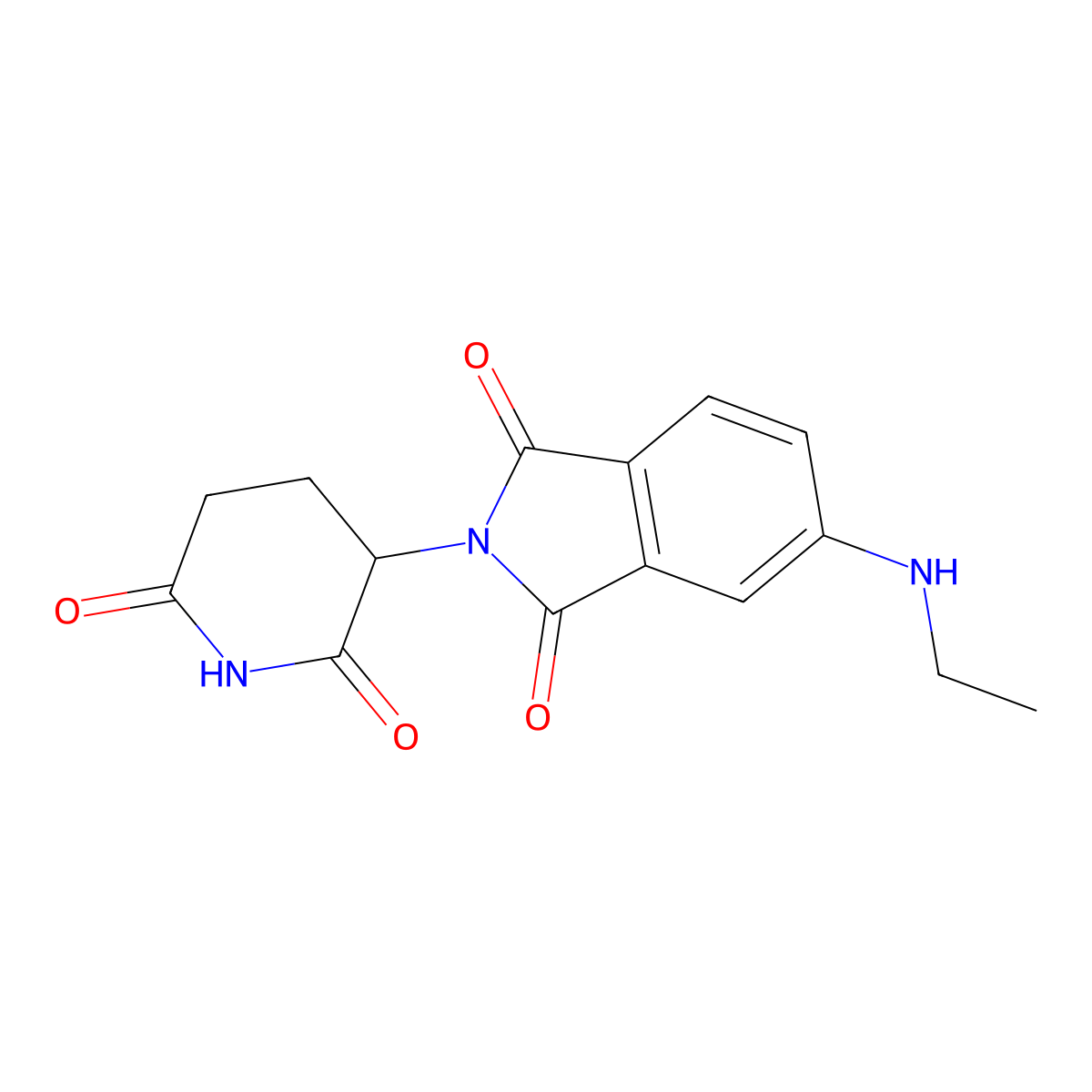 2-(2,6-Dioxo-3-piperidyl)-5-(ethylamino)isoindoline-1,3-dione molecular structure, CAS 1809556-62-4