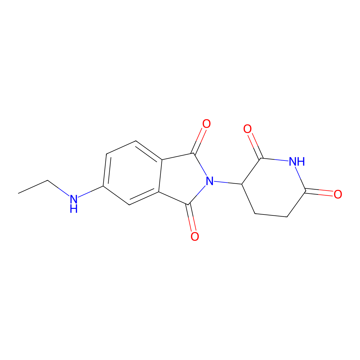 2-(2,6-Dioxo-3-piperidyl)-5-(ethylamino)isoindoline-1,3-dione molecular structure, CAS 1809556-62-4