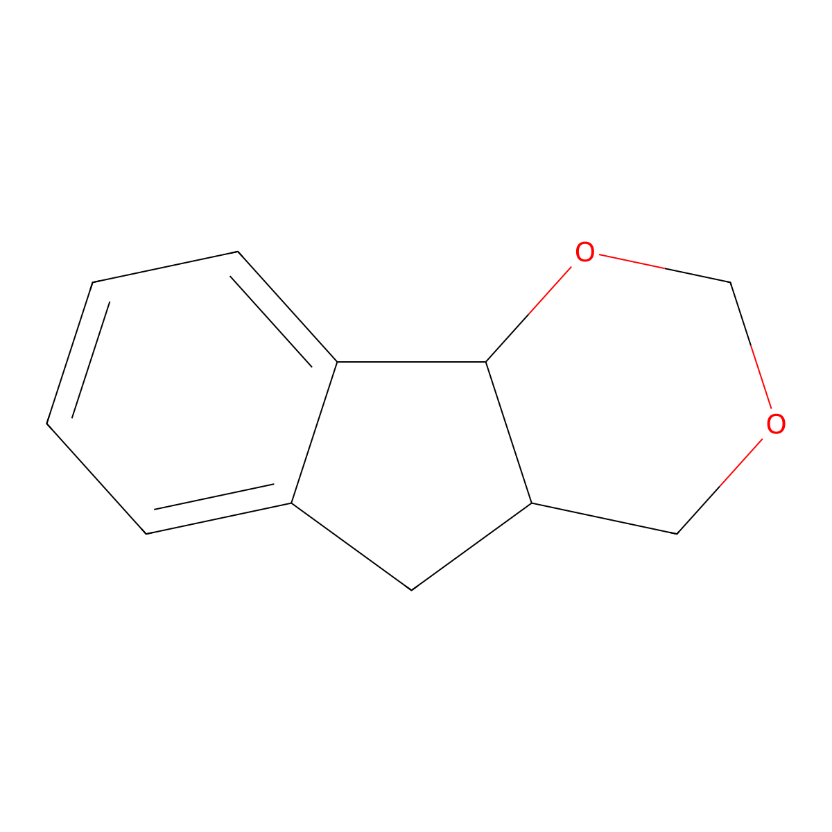 4,4a,5,9b-Tetrahydroindeno(1,2-d)-1,3-dioxin molecular structure, CAS 18096-62-3