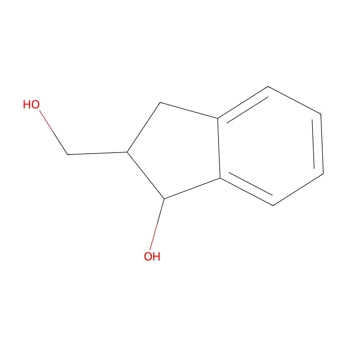 2-(hydroxymethyl)-2,3-dihydro-1H-inden-1-ol molecular structure, CAS 18096-63-4