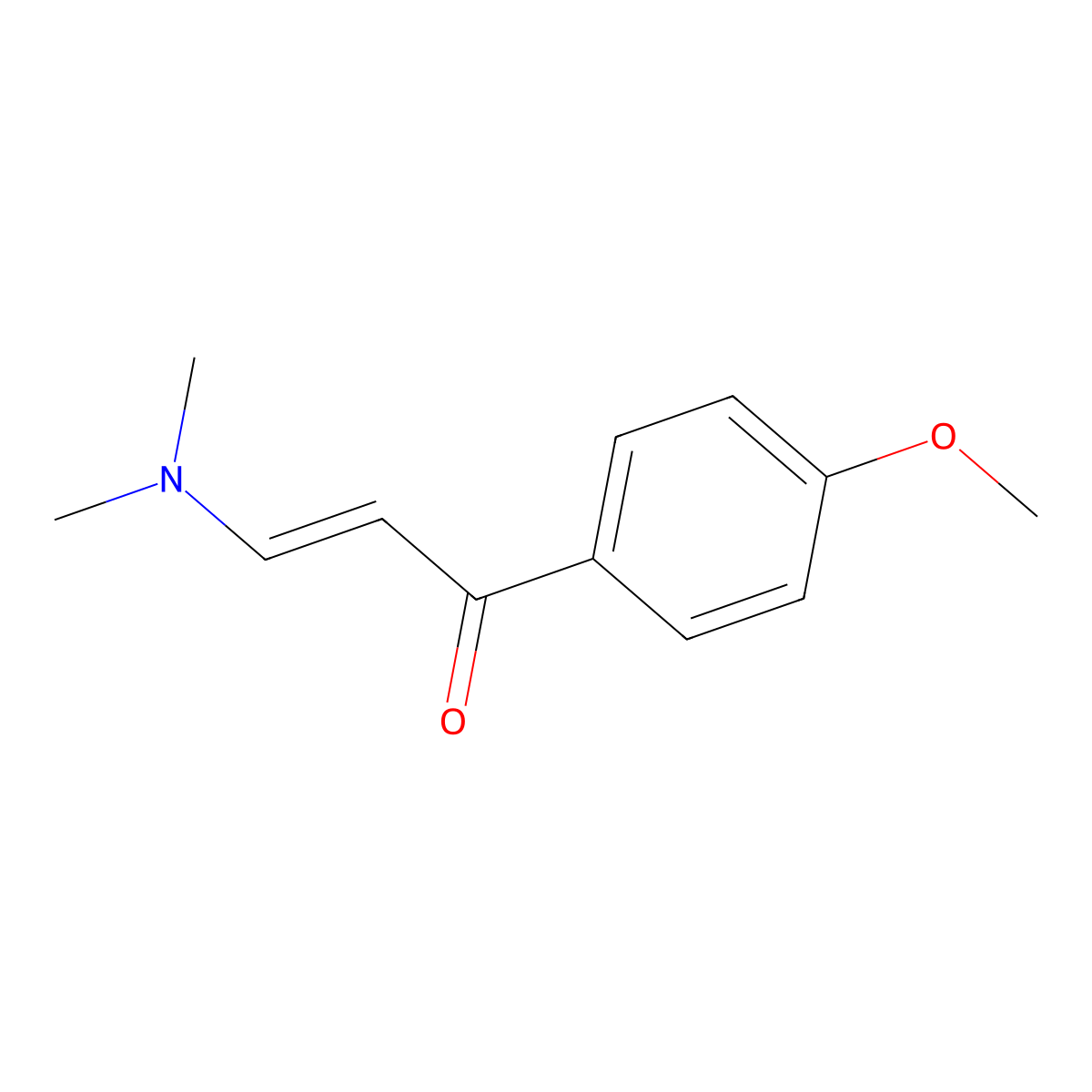 3-(Dimethylamino)-1-(4-methoxyphenyl)prop-2-en-1-one molecular structure, CAS 18096-70-3