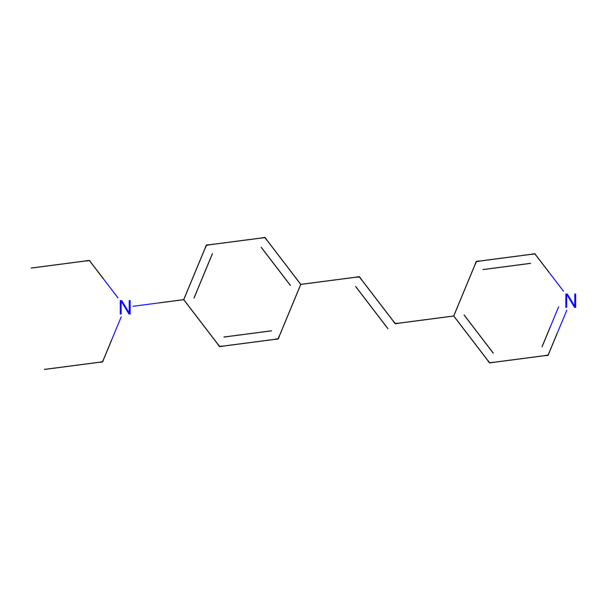 n,n-Diethyl-4-[2-(pyridin-4-yl)ethenyl]aniline molecular structure, CAS 18096-82-7