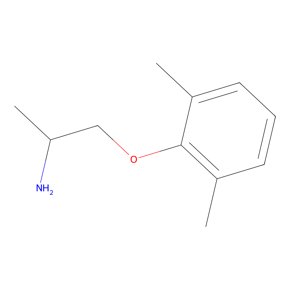 Mexiletine molecular structure, CAS 180966-61-4