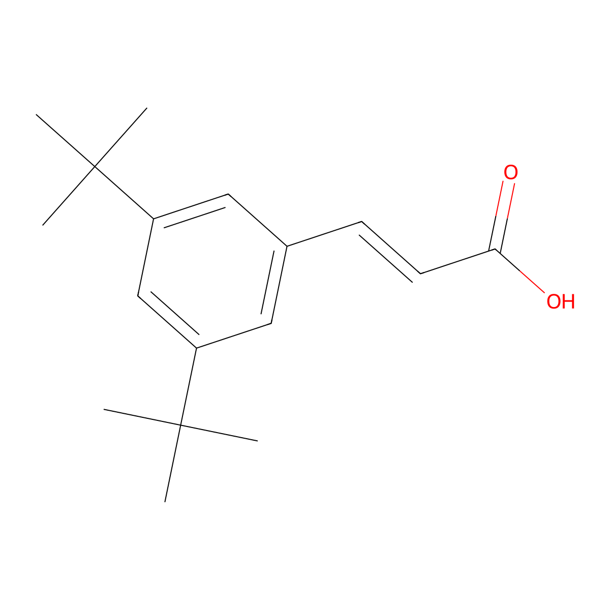 3,5-Di-t-butylcinnamic acid molecular structure, CAS 180969-07-7