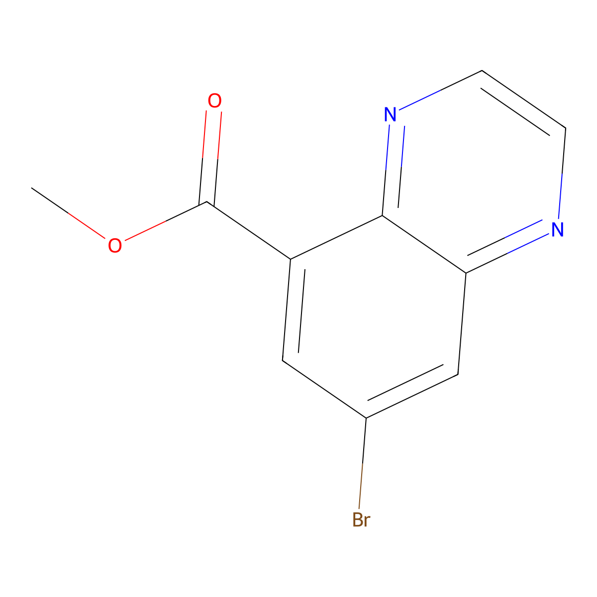 Methyl 7-bromoquinoxaline-5-carboxylate molecular structure, CAS 1809716-36-6