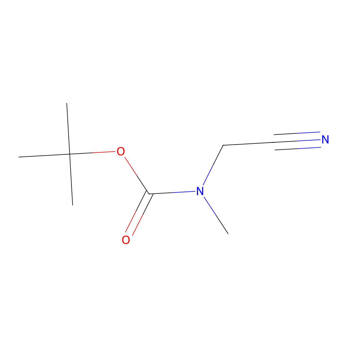 tert-butyl N-(cyanomethyl)-N-methylcarbamate molecular structure, CAS 180976-09-4