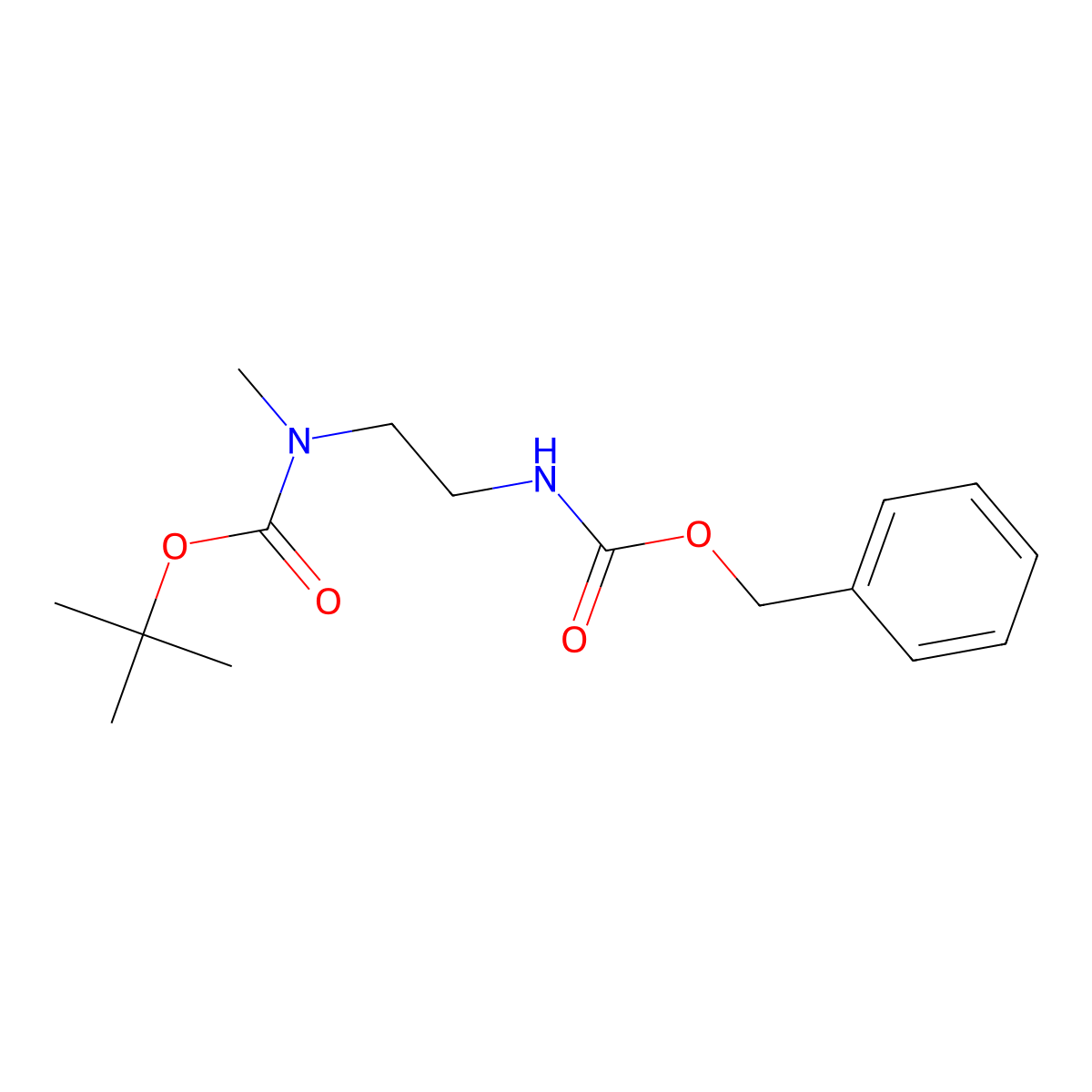(2-Benzyloxycarbonylamino-ethyl)-methyl-carbamic acid tert-butyl ester molecular structure, CAS 180976-10-7