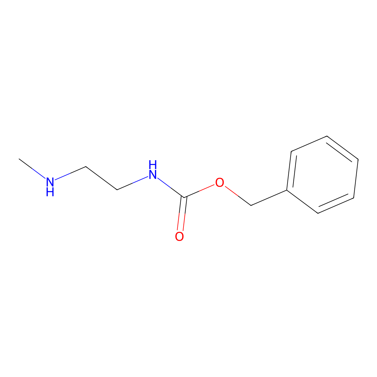 Benzyl 2-(methylamino)ethylcarbamate molecular structure, CAS 180976-11-8