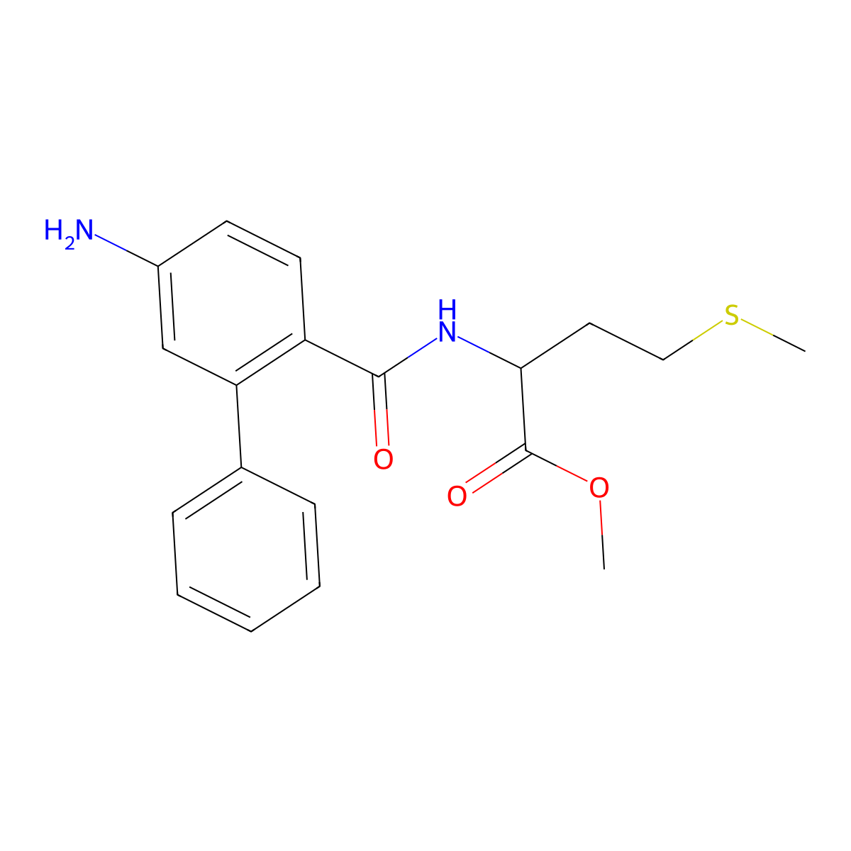 N-(4-Amino-2-phenylbenzoyl)methionine methyl ester molecular structure, CAS 180977-03-1