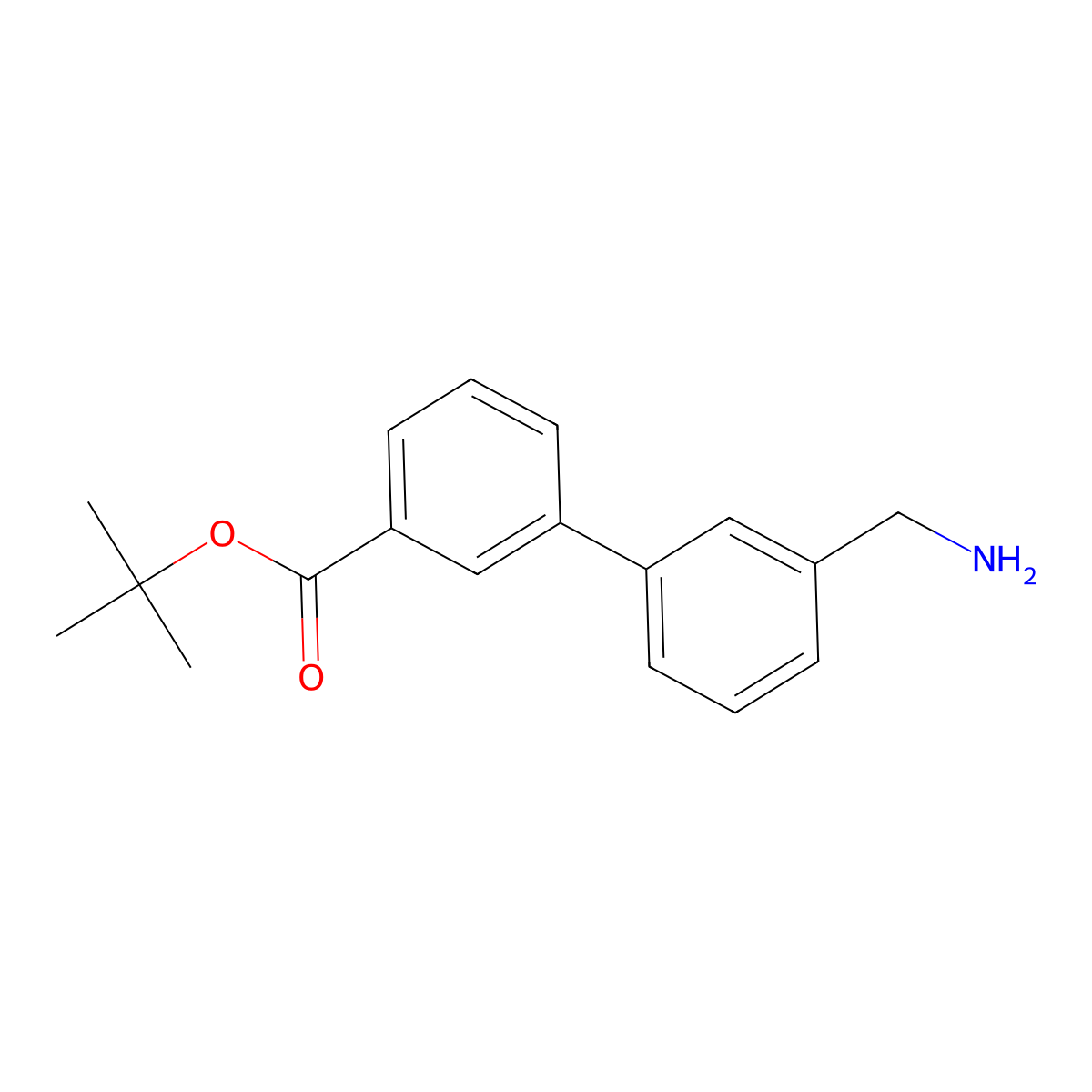 3'-(Aminomethyl)-biphenyl-3-carboxylic acid tert-butyl ester molecular structure, CAS 180977-31-5