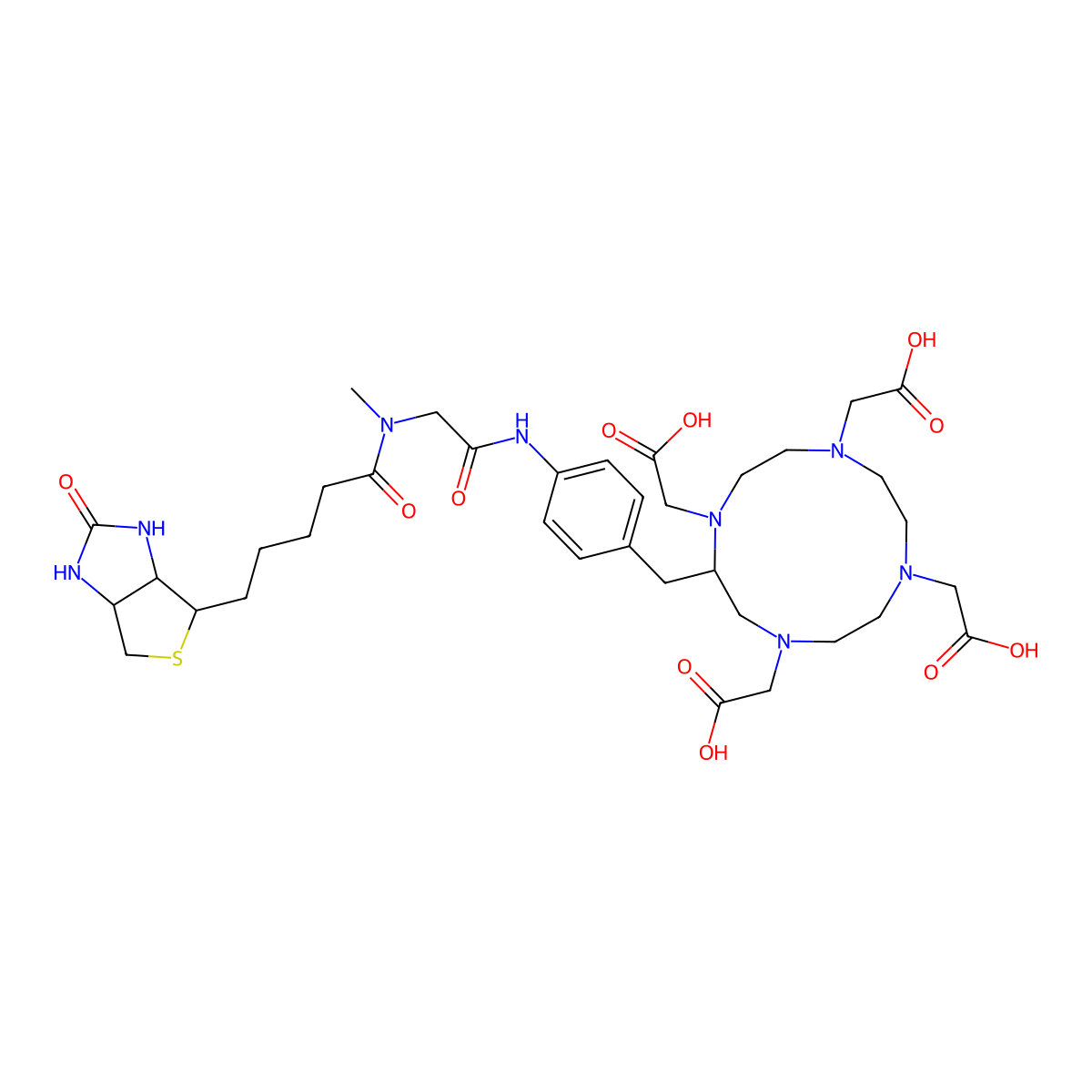 DOTA-Biotin-Sarcosine molecular structure, CAS 180978-54-5
