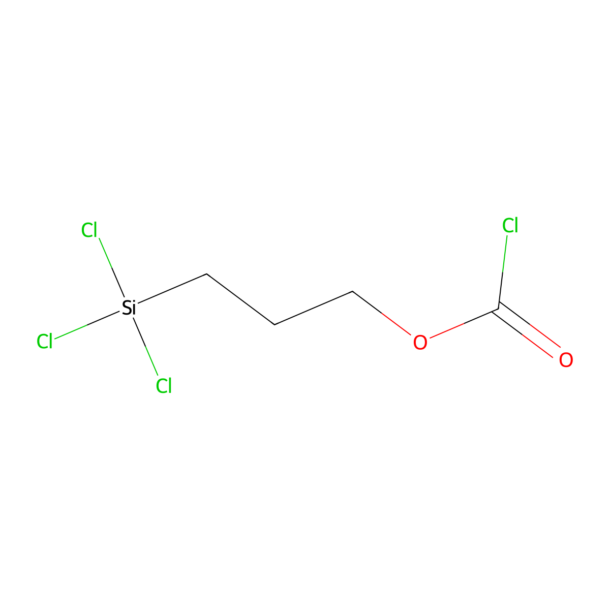 Carbonochloridic acid, 3-(trichlorosilyl)propyl ester molecular structure, CAS 18098-86-7