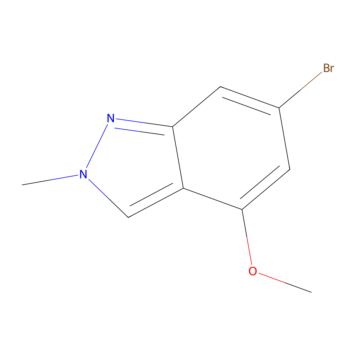 6-bromo-4-methoxy-2-methyl-2H-indazole molecular structure, CAS 1809838-05-8