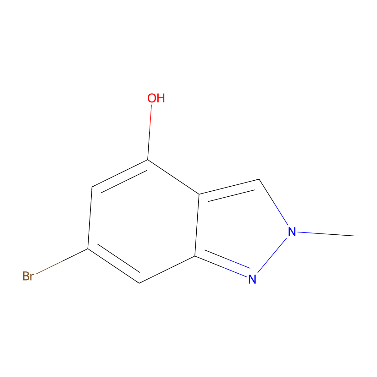 6-bromo-2-methyl-2H-indazol-4-ol molecular structure, CAS 1809838-07-0