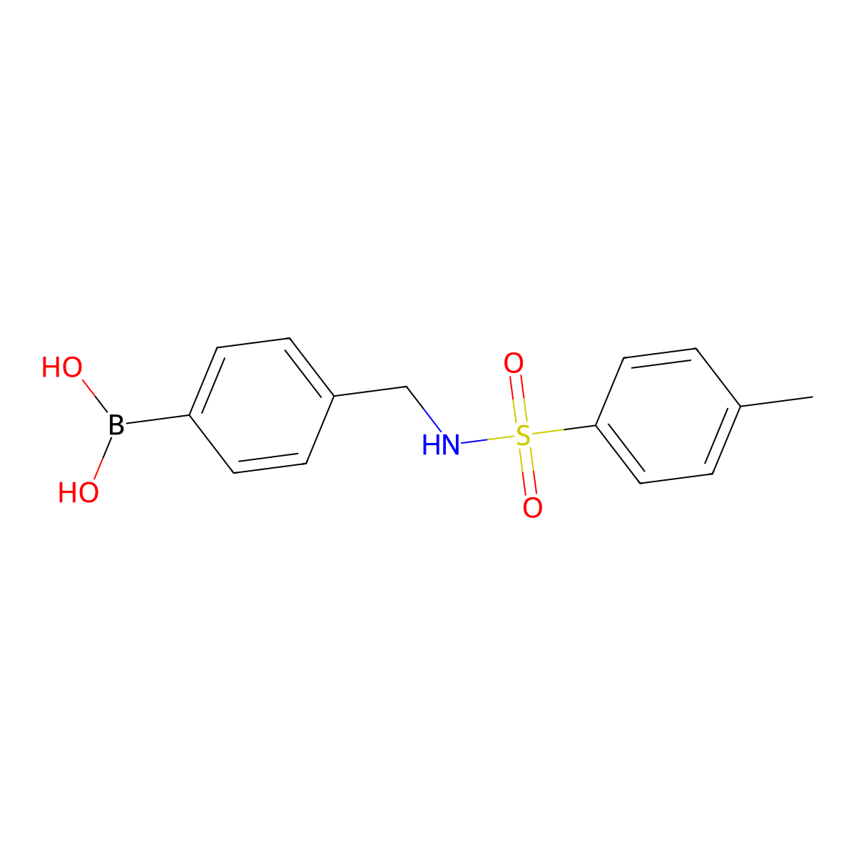 (4-(((4-Methylphenyl)sulfonamido)methyl)phenyl)boronic acid molecular structure, CAS 1809866-68-9