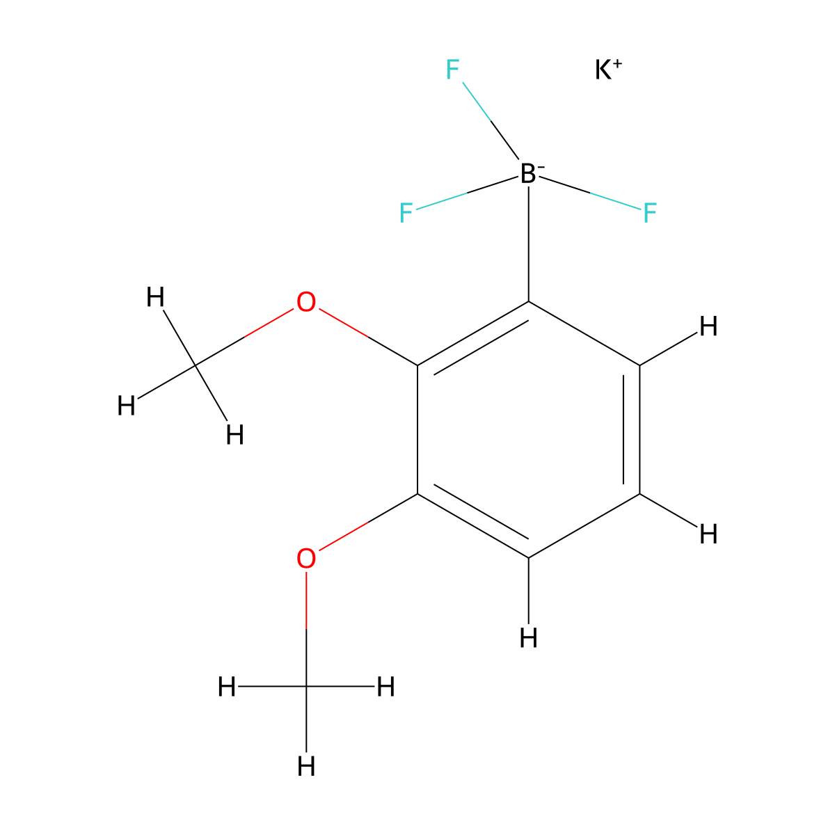 Potassium (2,3-dimethoxyphenyl)trifluoroboranuide molecular structure, CAS 1809888-18-3