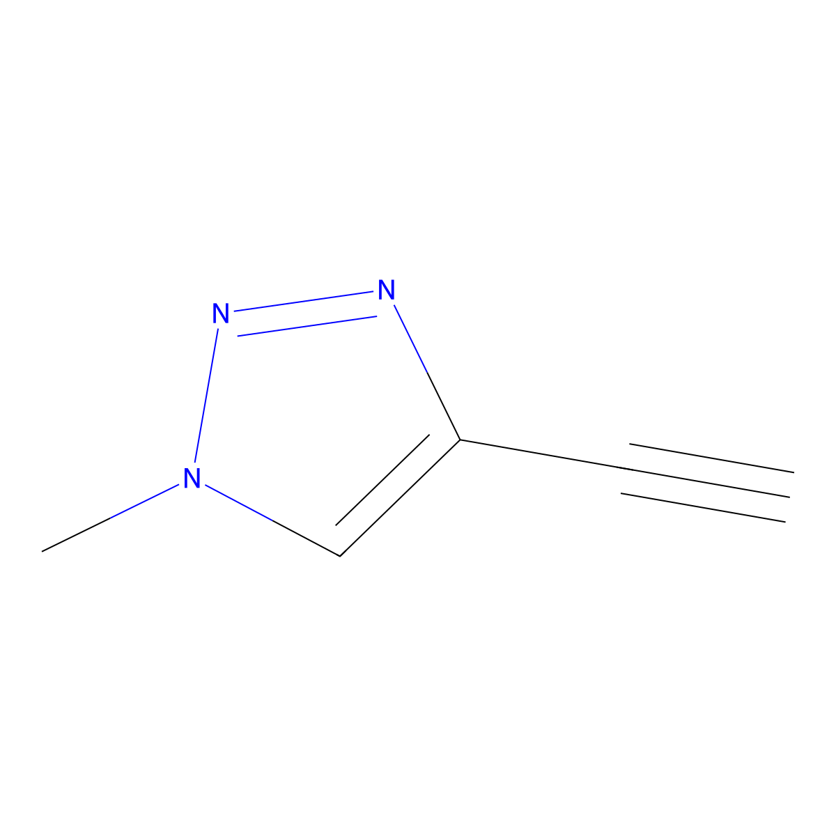 4-ethynyl-1-methyl-1H-1,2,3-triazole molecular structure, CAS 1809889-77-7