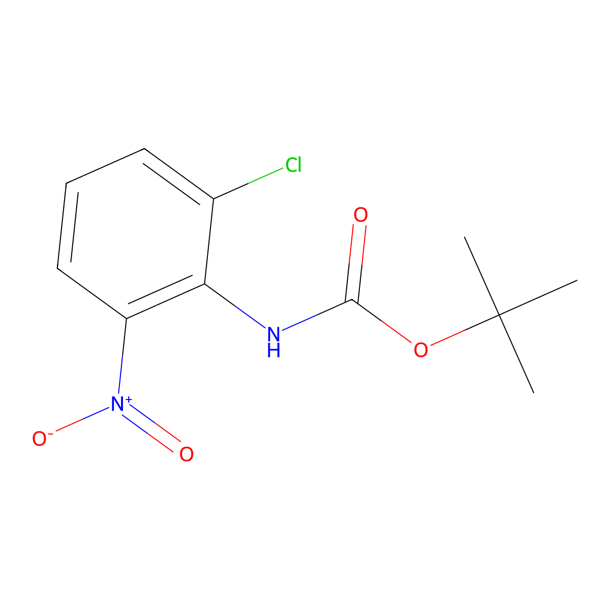 tert-Butyl (2-chloro-6-nitrophenyl)carbamate molecular structure, CAS 180989-52-0