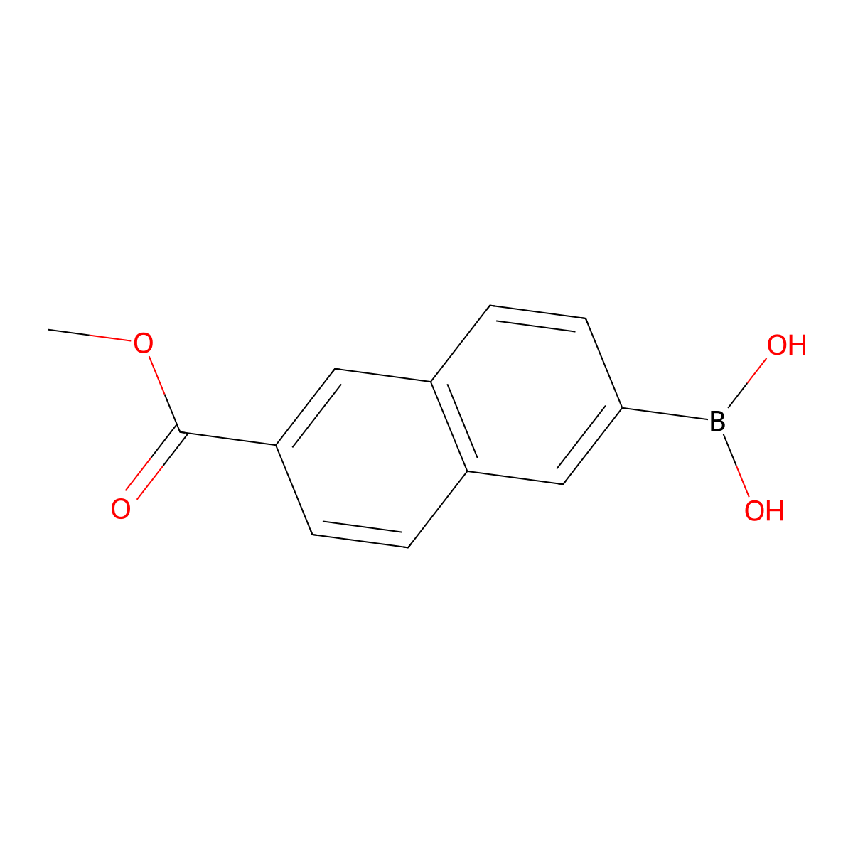 (6-(Methoxycarbonyl)naphthalen-2-yl)boronic acid molecular structure, CAS 1809899-19-1