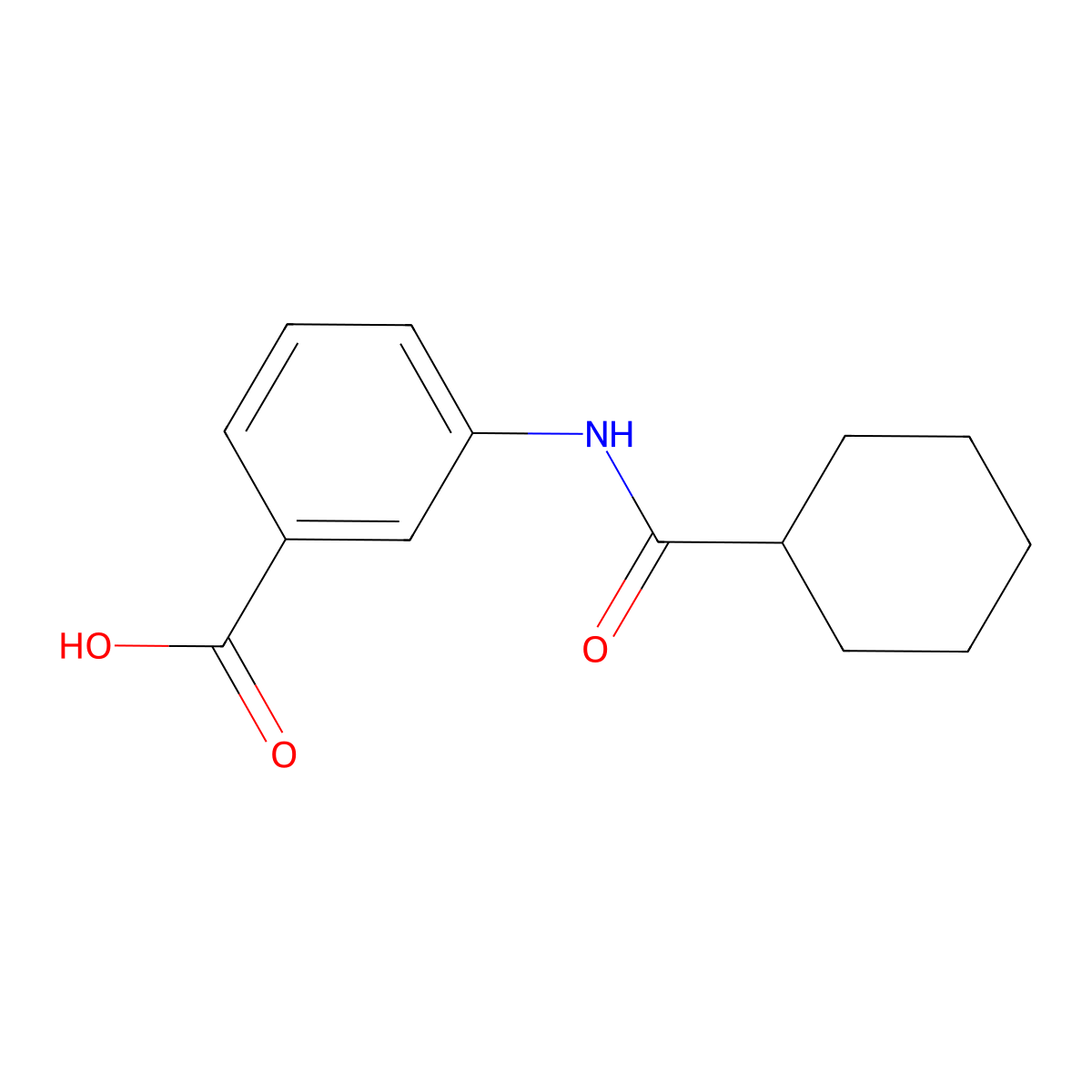 3-Cyclohexaneamidobenzoic acid molecular structure, CAS 180991-55-3