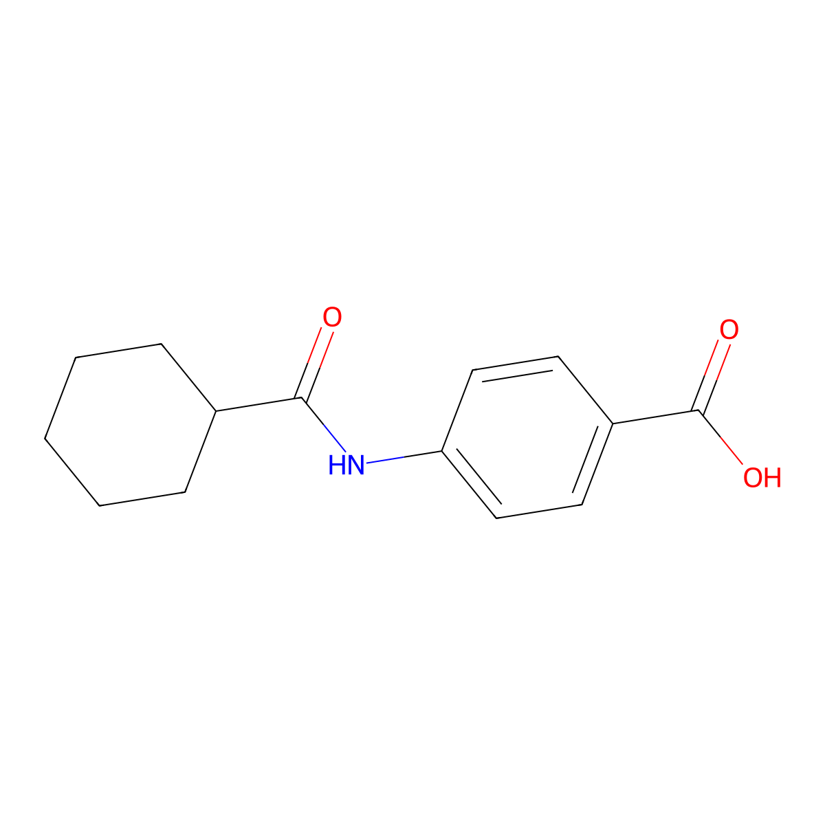 4-(Cyclohexanecarboxamido)benzoic acid molecular structure, CAS 180991-56-4