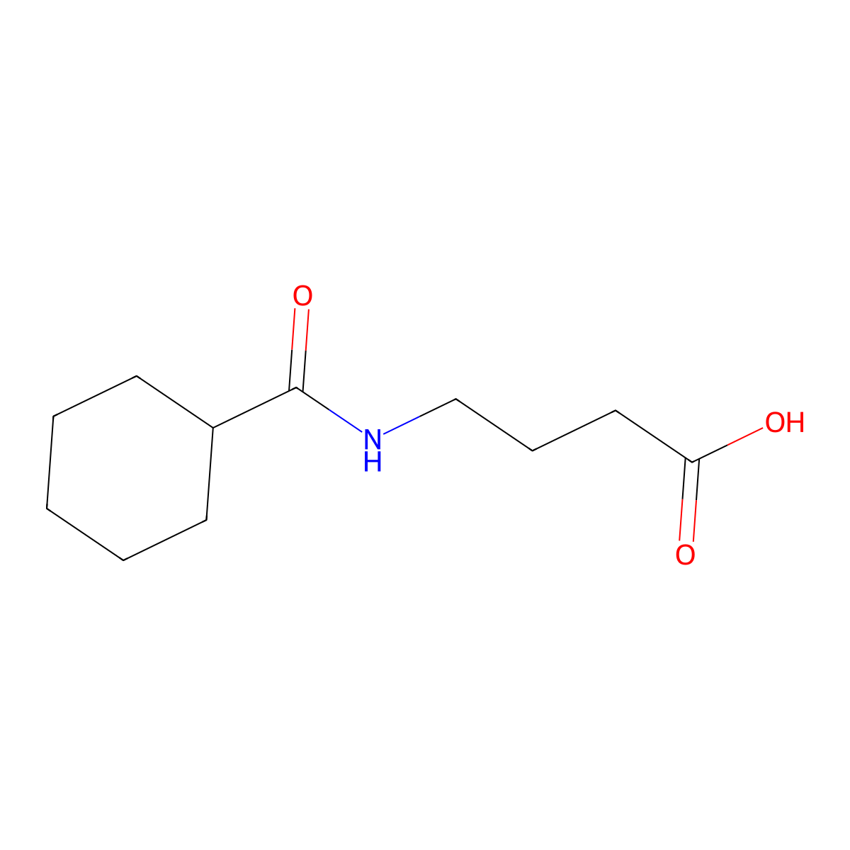 4-(Cyclohexanecarboxamido)butanoic acid molecular structure, CAS 180991-57-5