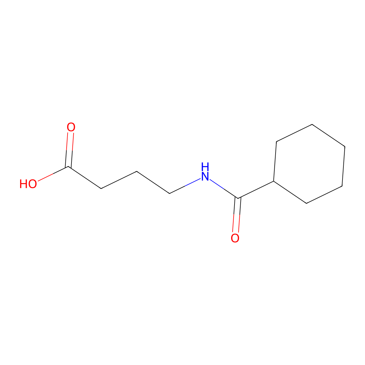 4-(Cyclohexanecarboxamido)butanoic acid molecular structure, CAS 180991-57-5