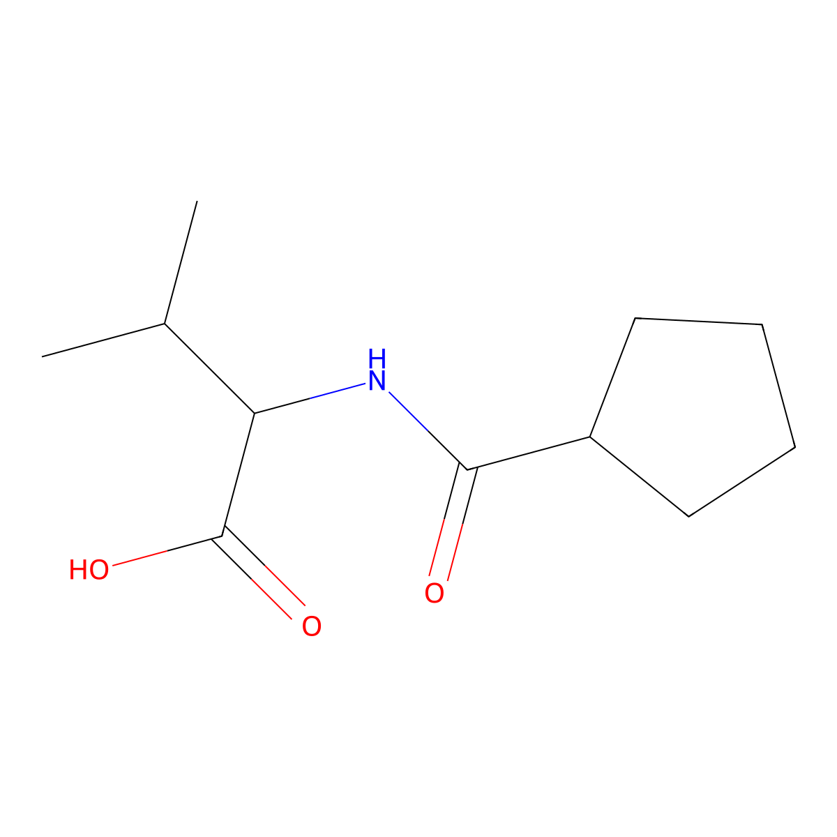 2-(Cyclopentylformamido)-3-methylbutanoic acid molecular structure, CAS 180991-71-3