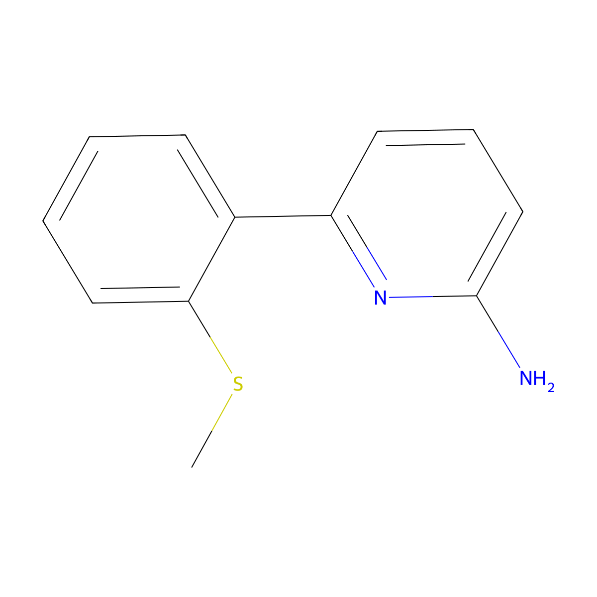 6-[2-(Methylthio)phenyl]-2-pyridinamine molecular structure, CAS 1809956-49-7
