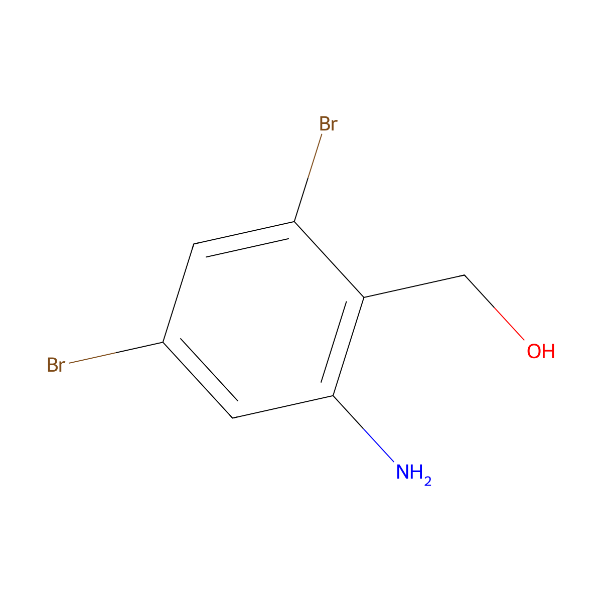 (2-Amino-4,6-dibromophenyl)methanol molecular structure, CAS 1809957-11-6