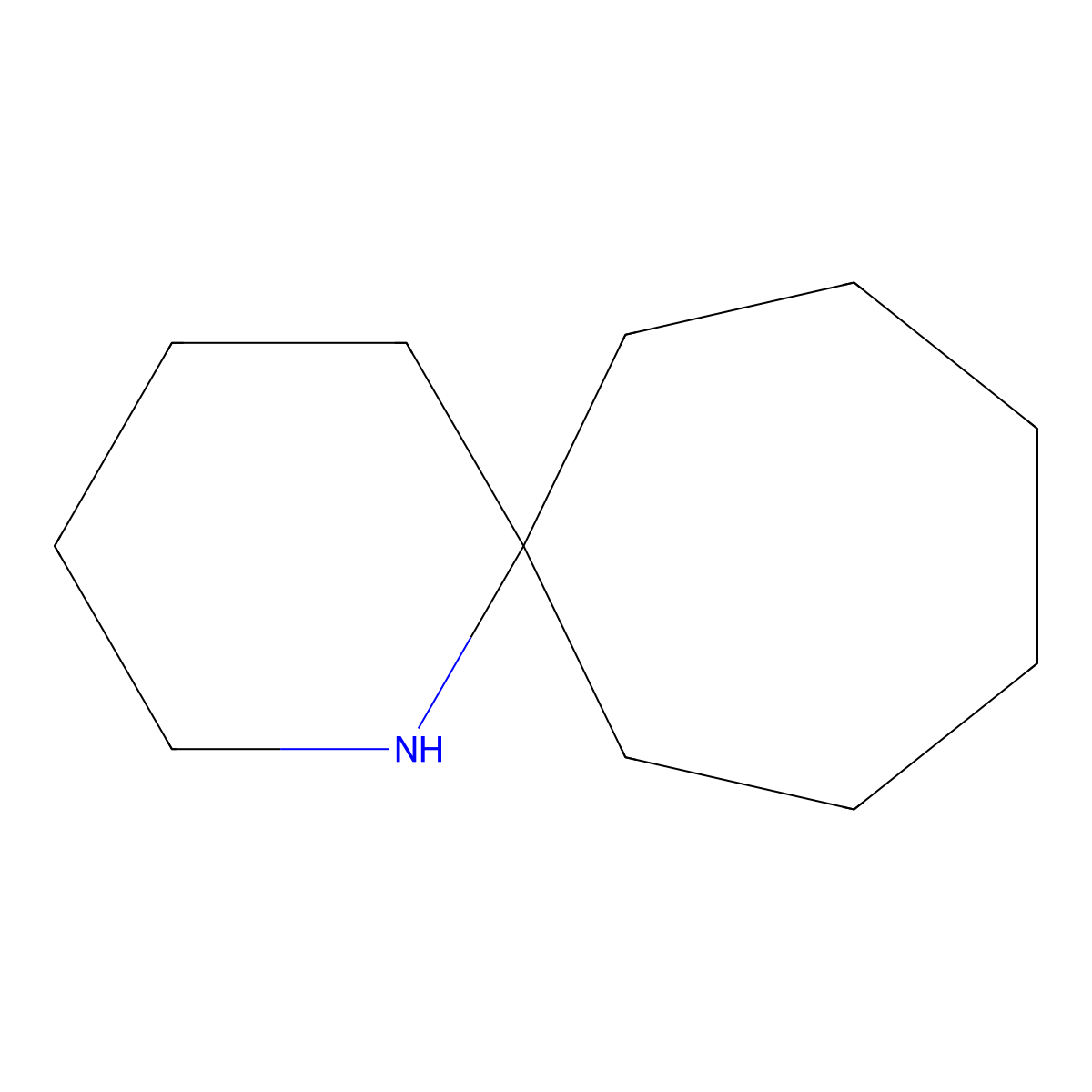 1-Azaspiro(5.6)dodecane molecular structure, CAS 181-19-1