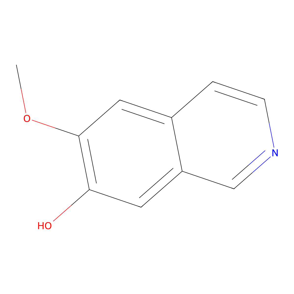 6-Methoxyisoquinolin-7-ol molecular structure, CAS 1810-58-8
