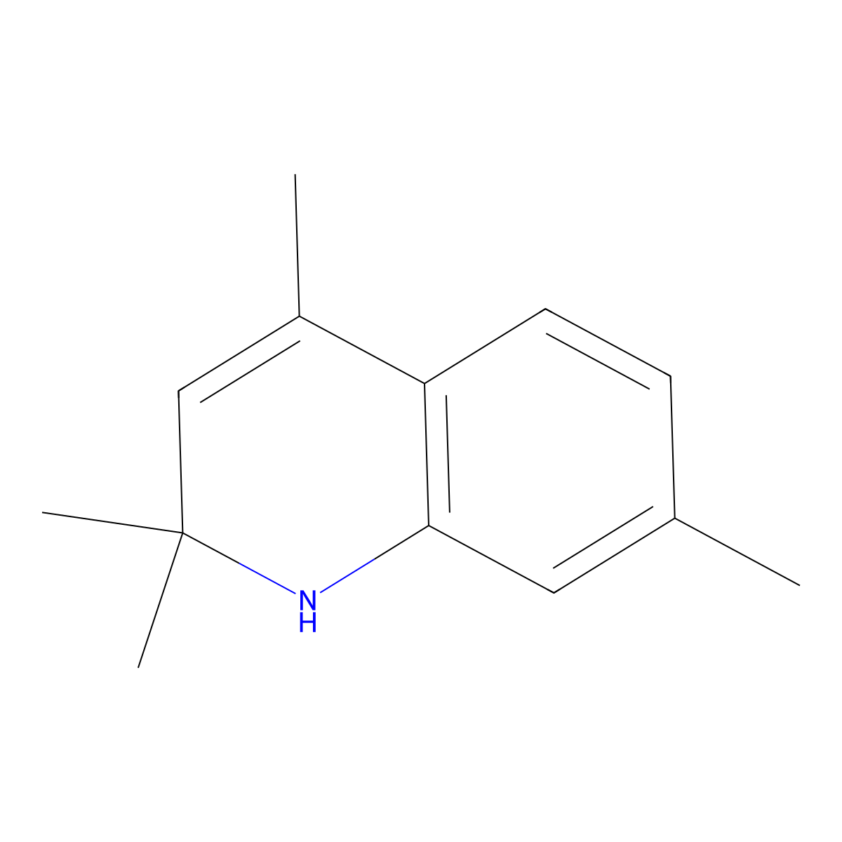 Quinoline, 1,2-dihydro-2,2,4,7-tetramethyl- molecular structure, CAS 1810-62-4