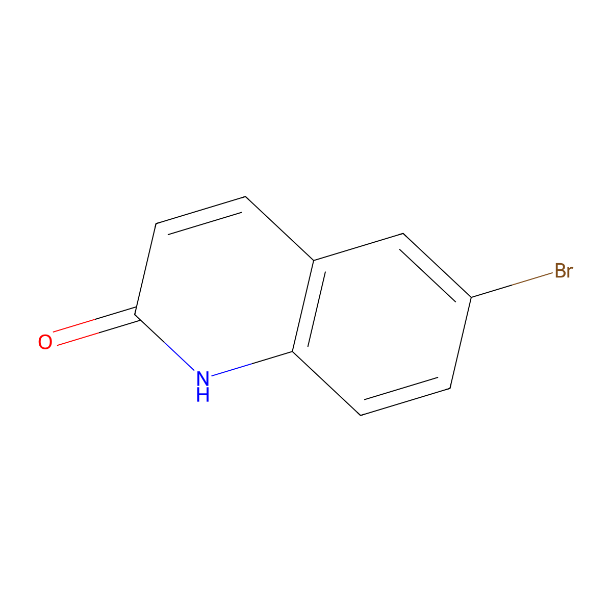 6-Bromoquinolin-2(1H)-one molecular structure, CAS 1810-66-8