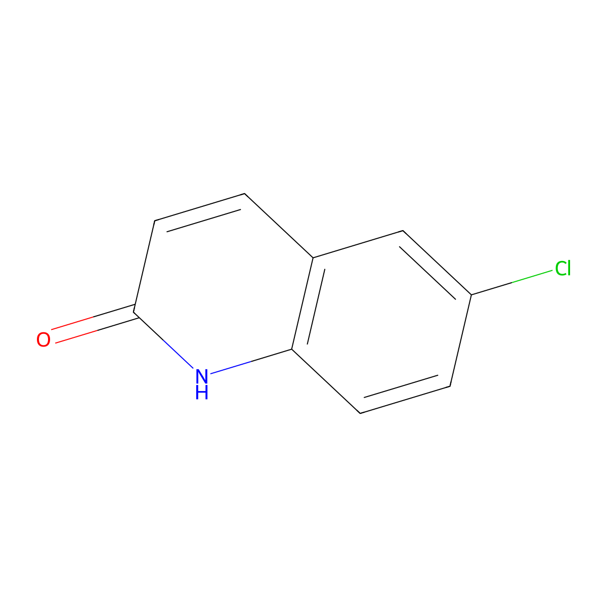 6-Chloro-2-hydroxyquinoline molecular structure, CAS 1810-67-9