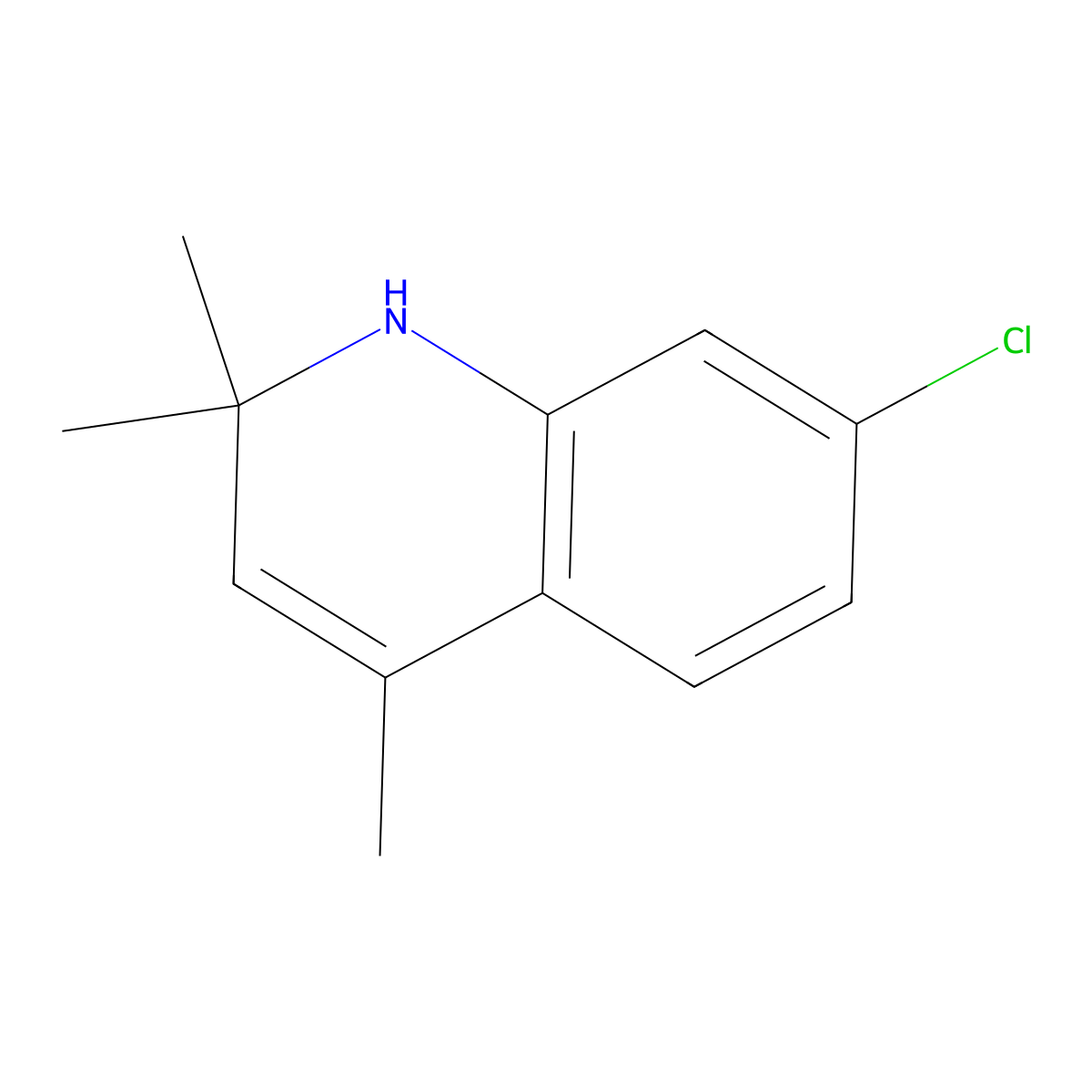 7-Chloro-2,2,4-trimethyl-1,2-dihydroquinoline molecular structure, CAS 1810-73-7