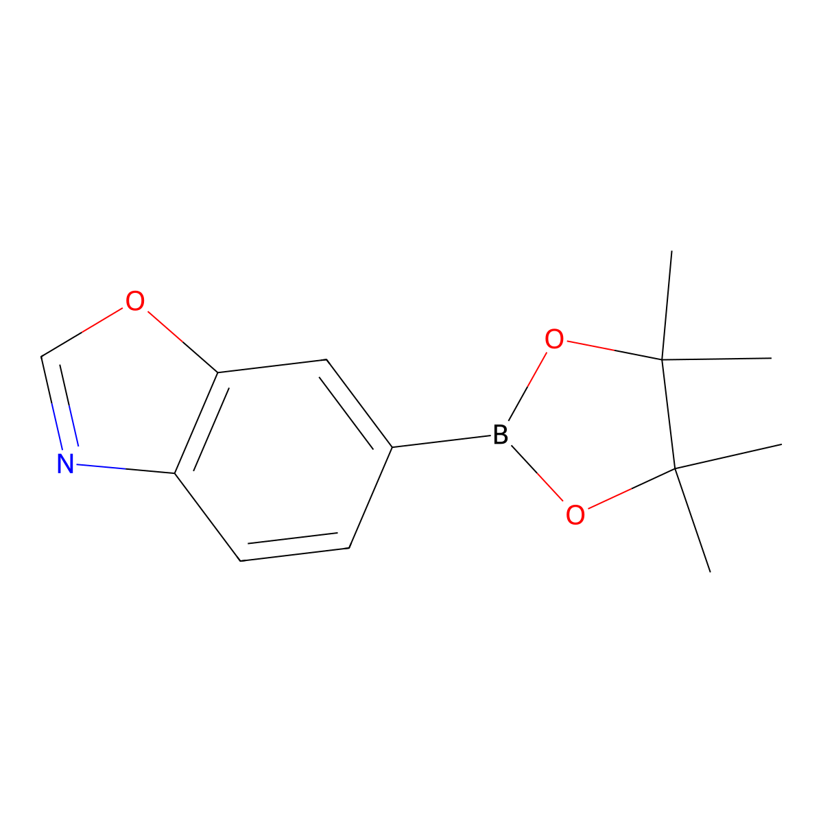 6-(4,4,5,5-Tetramethyl-1,3,2-dioxaborolan-2-yl)benzo(d)oxazole molecular structure, CAS 1810038-58-4