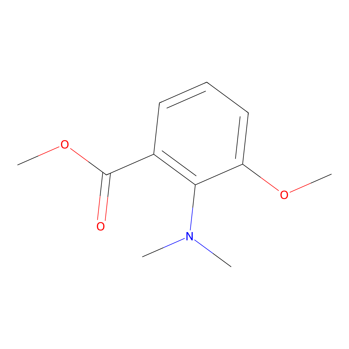 Methyl 2-(dimethylamino)-3-methoxybenzoate molecular structure, CAS 1810049-91-2