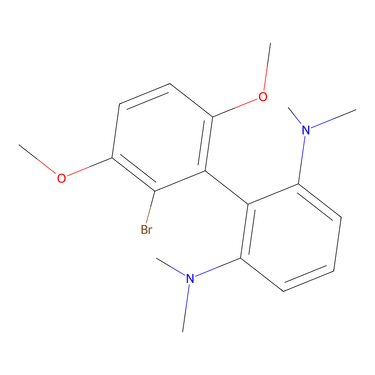 2,6-Bis(dimethylamino)-2'-bromo-3',6'-dimethoxy-1,1'-biphenyl molecular structure, CAS 1810068-27-9