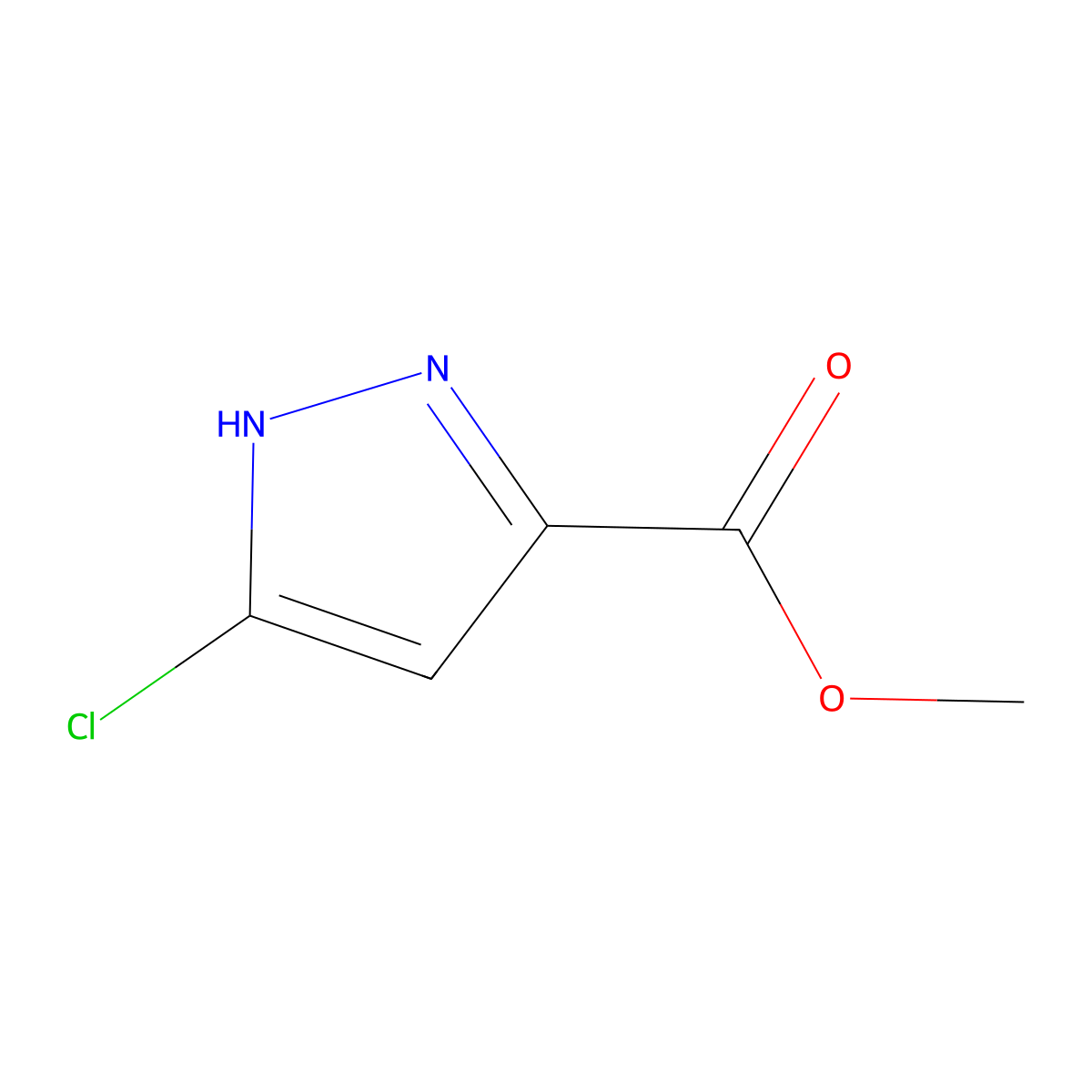 Methyl 5-chloro-1H-pyrazole-3-carboxylate molecular structure, CAS 1810069-85-2