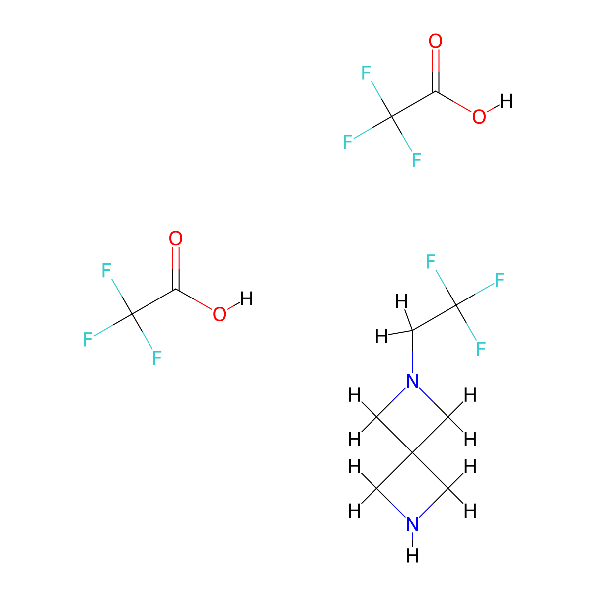 2-(2,2,2-Trifluoroethyl)-2,6-diazaspiro[3.3]heptane ditrifluoroacetate molecular structure, CAS 1810069-99-8