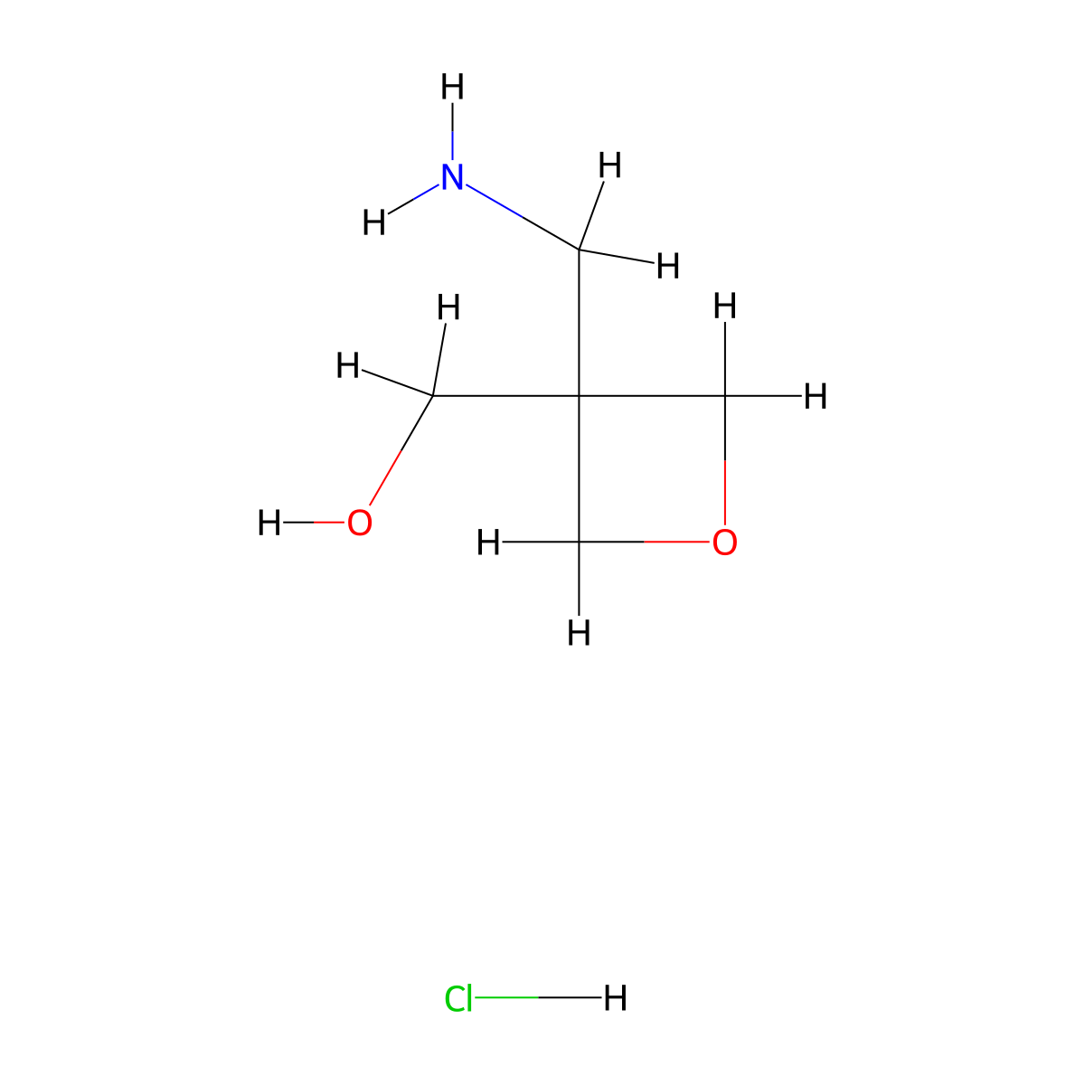 (3-(Aminomethyl)oxetan-3-yl)methanol hydrochloride molecular structure, CAS 1810070-02-0