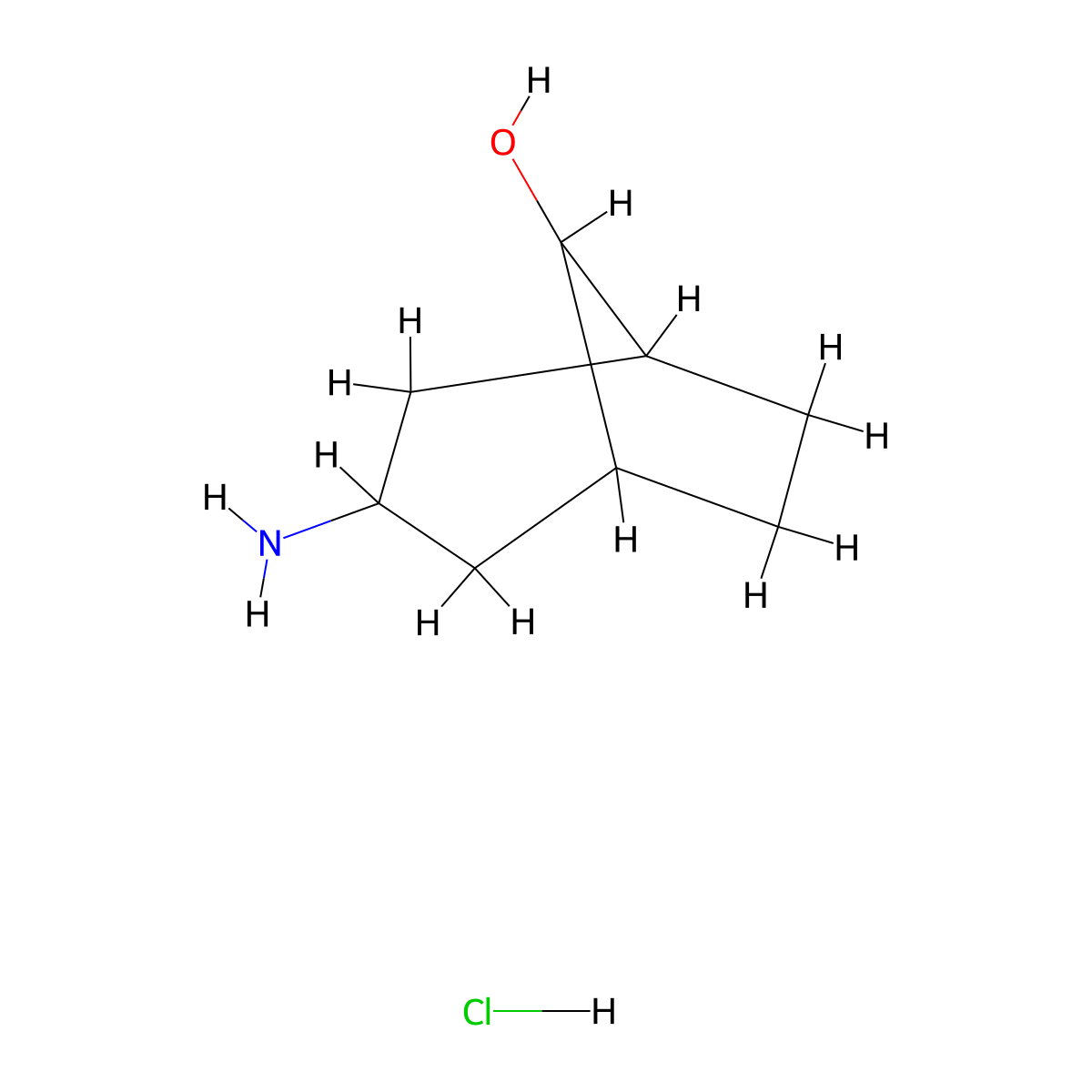 3-Aminobicyclo[3.2.1]octan-8-ol hydrochloride molecular structure, CAS 1810070-08-6