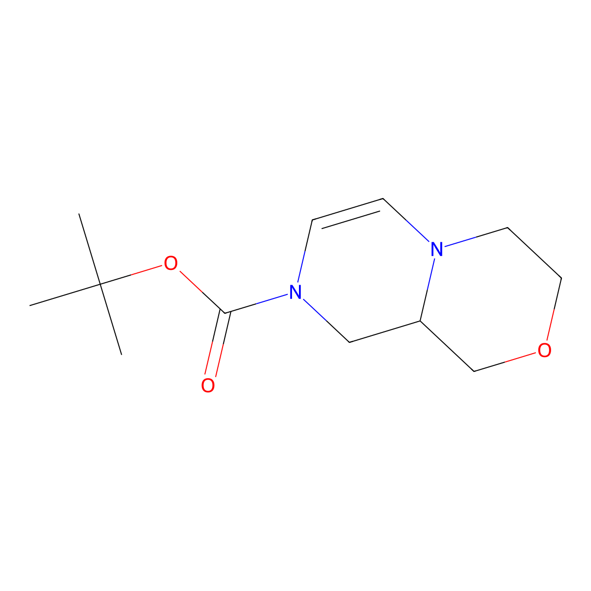 tert-Butyl 3,4,9,9a-tetrahydropyrazino[2,1-c][1,4]oxazine-8(1H)-carboxylate molecular structure, CAS 1810070-10-0